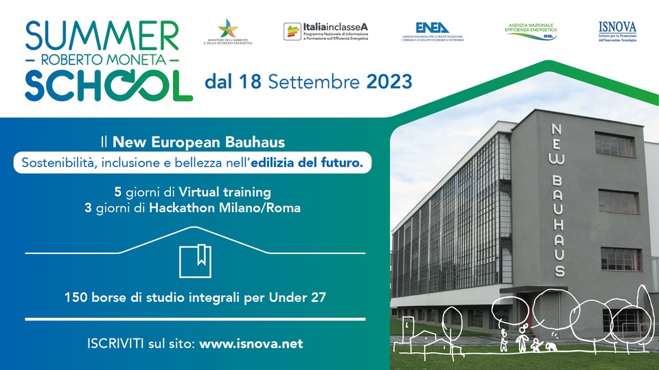 Al via la Summer School ENEA 2023: è possibile seguire in diretta quattro incontri sul New European Bauhaus